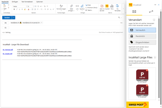 IncaMail Versand IncaMail Versand